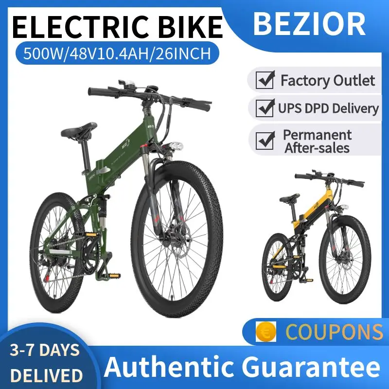 Factory Outlet X500PRO Electric Bike MTB 500W Power Assist Electric Bicycle Folding Ebike Adult Mountain Bike 30km/h