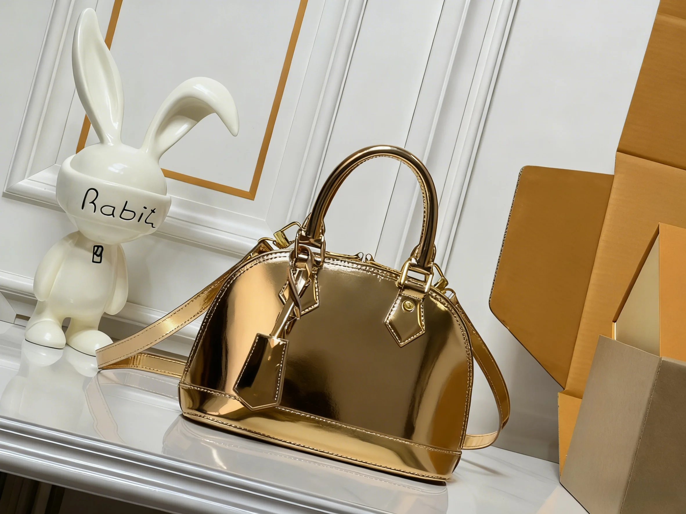 

2025 New SIZE: 23.5x17.5x11.5 CM Fashionable Versatile bags leather cherry Portable can be carried on the shoulder no boxes