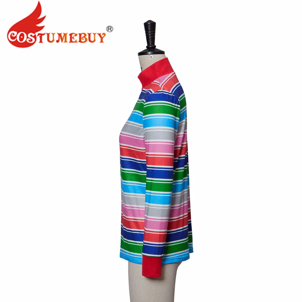 CostumeBuy Scary Nightmare Killer Cosplay Shirt Striped Top Rainbow Halloween Costume