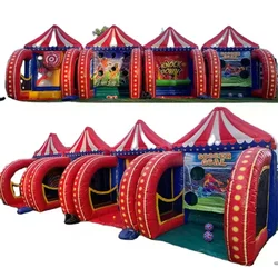 PVC /Oxford 4 In1 3in 1 Inflatable Interactive Sport Game Family Inflatable Carnival Games For Party Children & Adults Backyard
