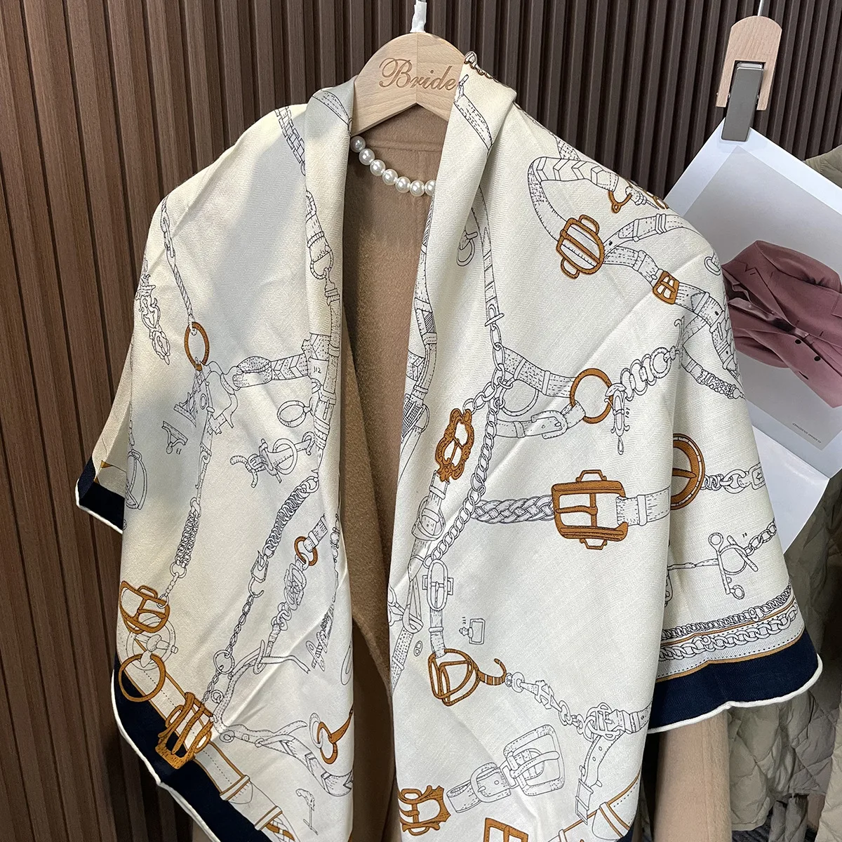 

Winter Scarf Women Silk Wool Bandanas Head Bag Scarves Christmas Gift Luxury Cachemire Head Neck Accessories