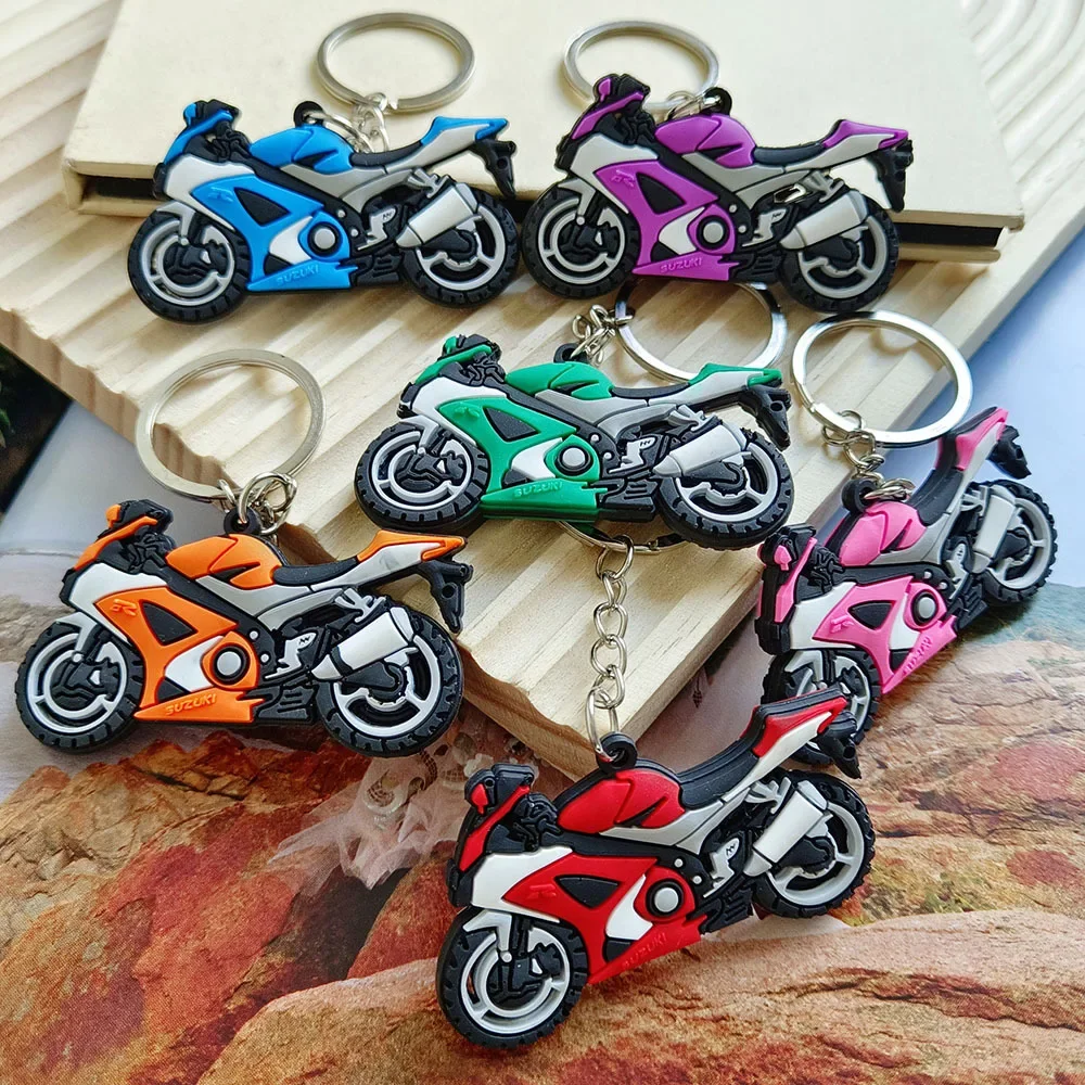 Continent Chain Supermoto Model Rubber Keychain, Key Ring, Key Ring, Fashion, Moto