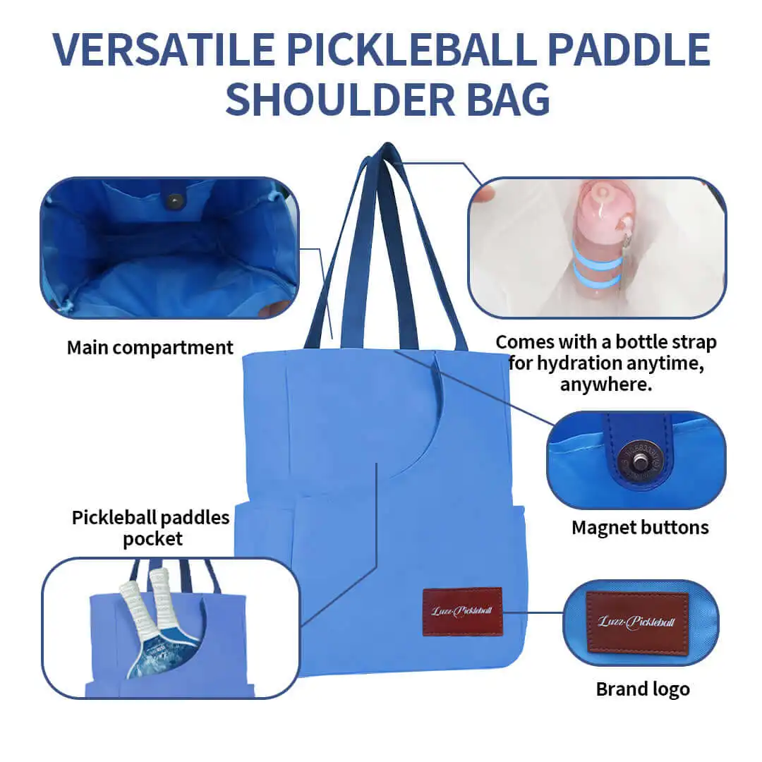 Luzzpickleball Versatile Pickleball Paddle Shoulder Bag for Pickleball Racquet Pickleball Bag for Women Men