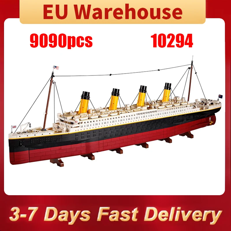 9090 pz Grande Barca Da Crociera Building Blocks Set Adulti Nave A Vapore Modello di Mattoni Giocattolo Di Compleanno Regali Di Natale Compatibile 10294