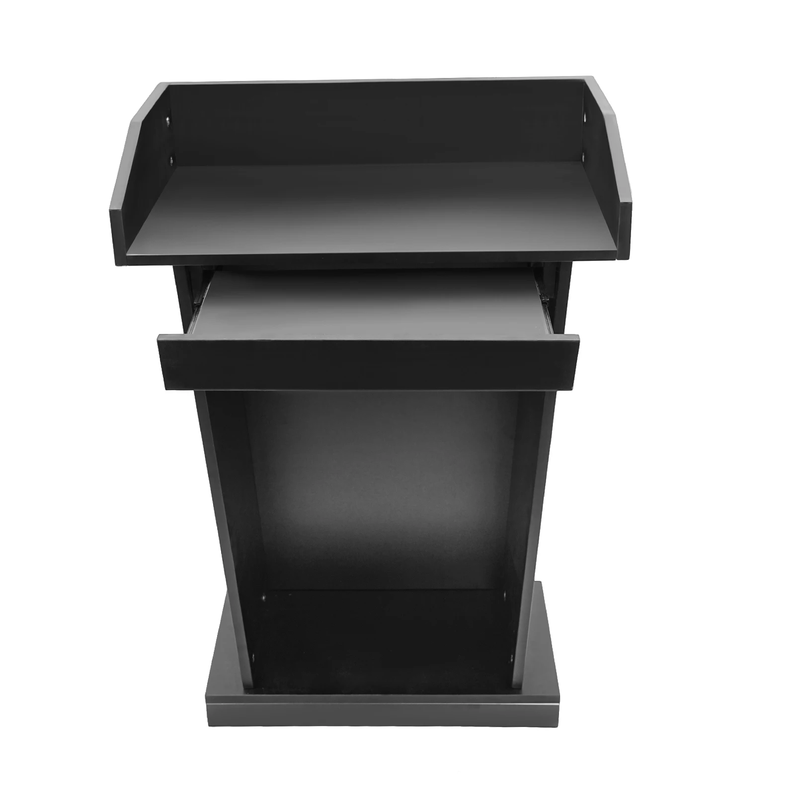 Presentation Stand for Office Church, Wooden Church Classroom Lecture Stand, Conference Presentation Stand for Schools Black