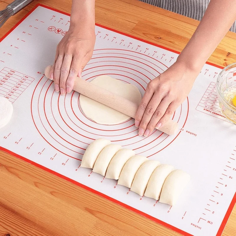 40*50cm Extra Thick Non Stick Silicone Pastry Kneading Mat Board Rolling Pin Pad Non-slip Dough Rolling Mats With Measurement