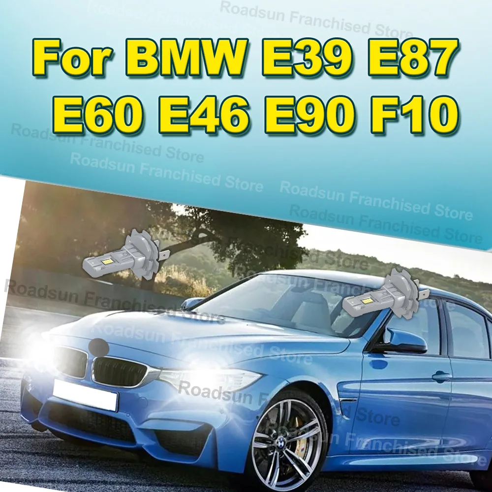 

2x 180W High Low Beam Lamp Bulbs 30000LM H7 1:1 Size For BMW E39 E87 E60 E46 E90 F10