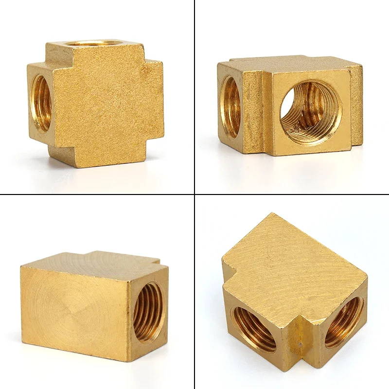 1/8 "1/4" 3/8 "1/2" BSP gwint żeński 3/4-way Square pneumatyczne hydrauliczne złącza do rur mosiężnych ciśnienia — zdjęcie 2