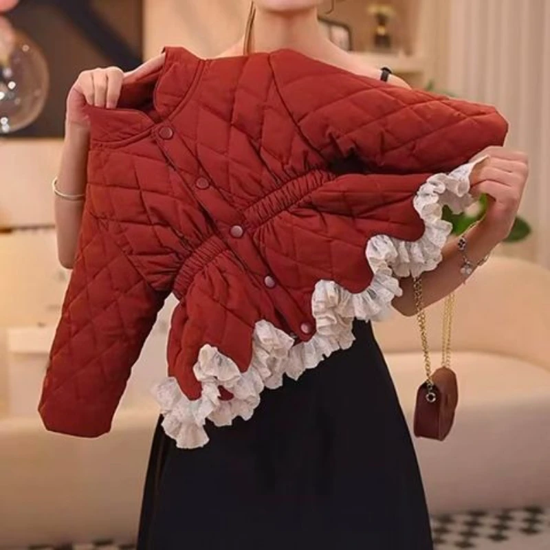 2025 Winter Cotton Jacket for Girls, Cute and Warm Fleece-Padded Coat, Chic Little Princess Style, for Ages 9 Months to 9 Years