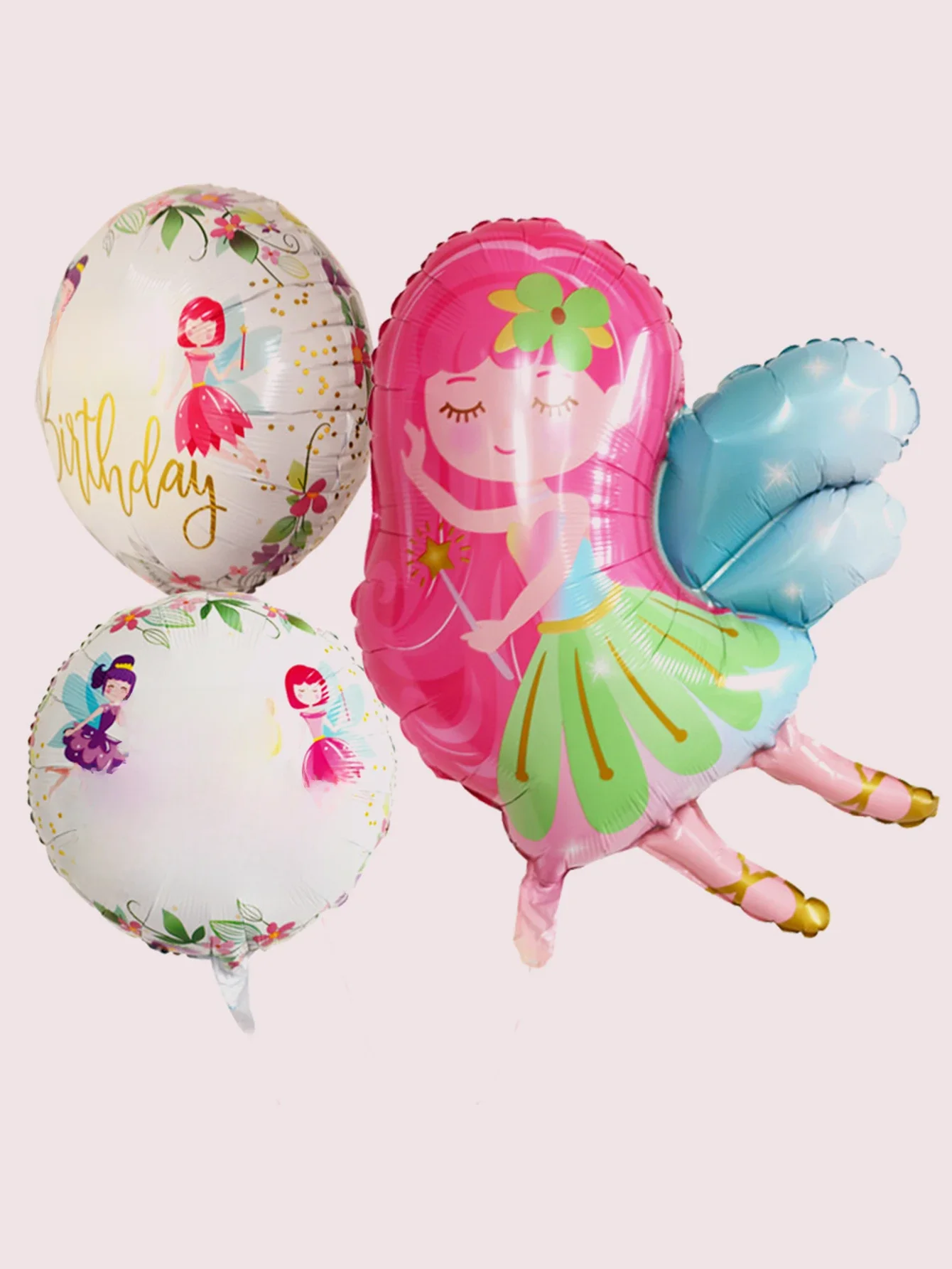 3 szt. Anioł wróżka balony foliowe z 18 cali anioł urodziny balon z helem dekoracje na imprezę urodzinową Baby Shower Girl — zdjęcie 2