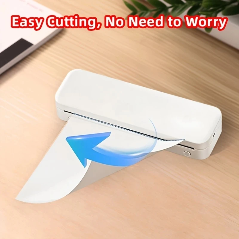 4 rolki papieru termotiskowego A4 Papier półbłyszczący 210 mm odpowiedni do użytku biurowego, szkolnego, domowego, kompatybilny z przenośną drukarką