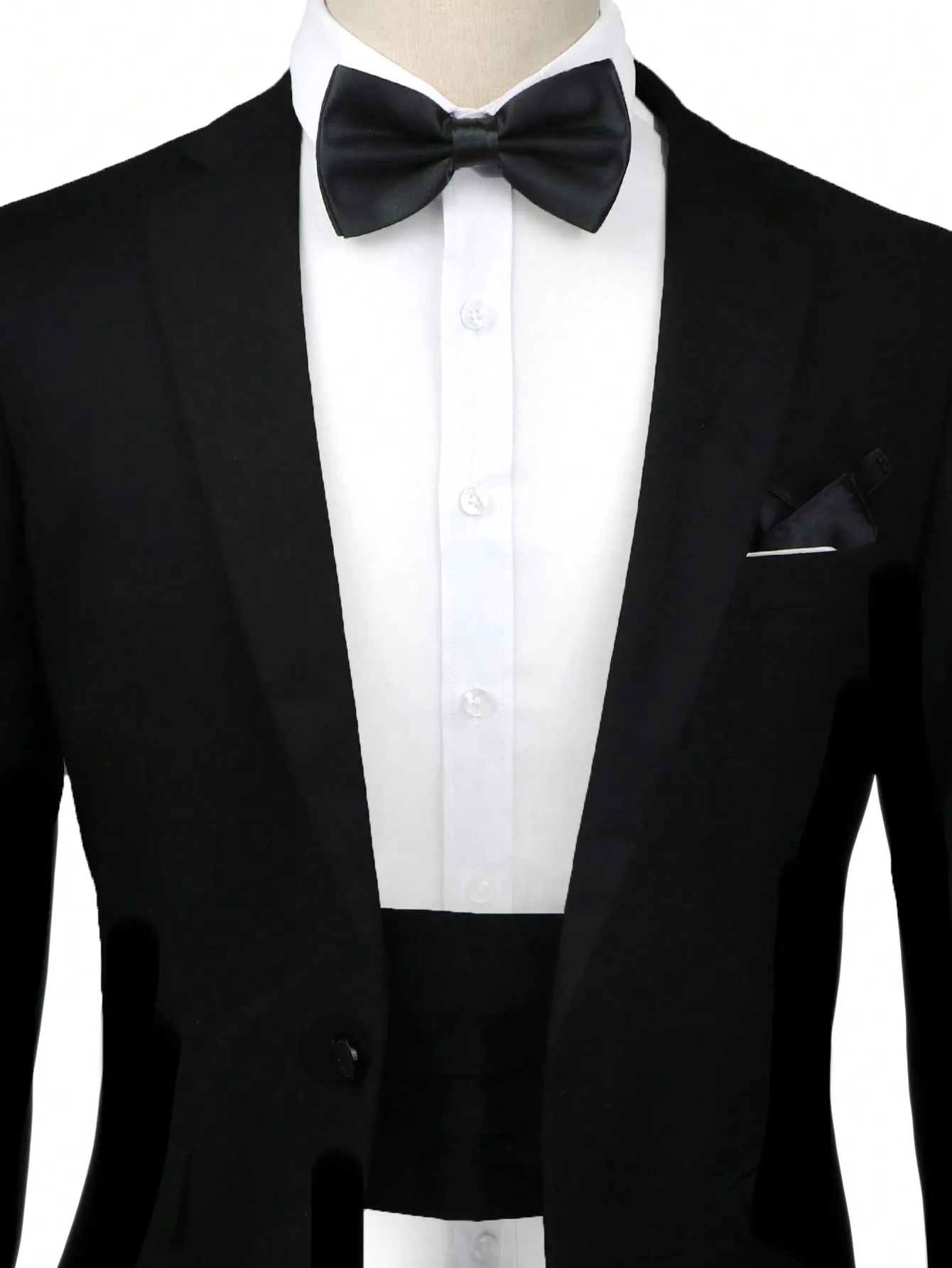 Terno formal masculino ajustável cor preta 1 peça