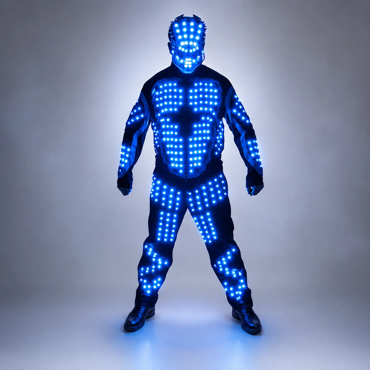 Veste d\'armure lumineuse à LED numérique, Costumes scintillants, Costume Bar, discothèque, fête, spectacle, décoration flottante