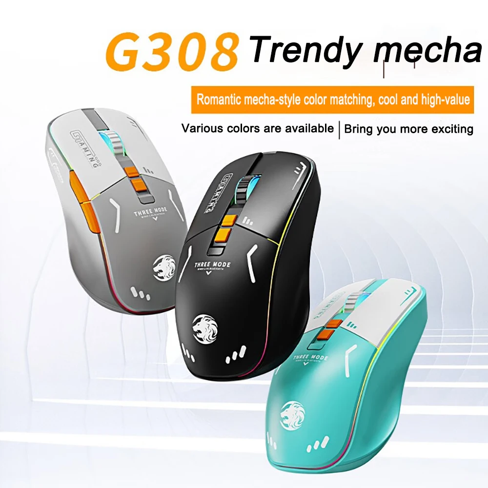 Mouse Wireless Bluetooth Wired 3-Mode Gaming E-sports Mouse Computer Office Mouse For Laptop Mechanical Gaming Mice Operation