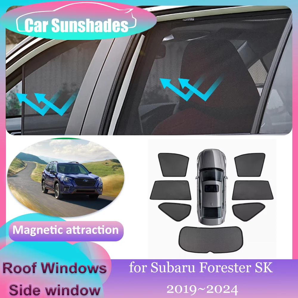 

Автомобильные магнитные солнцезащитные очки для Subaru Forester SK 2019 ~ 2024, 2020 2021 2022 2023 солнцезащитный козырек на крышу, накладка на лобовое стекло, занавеска, солнцезащитный козырек, аксессуары
