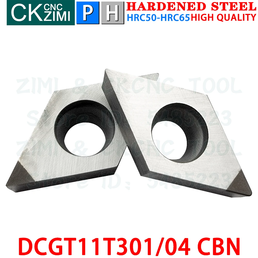 DCGT11T301 CBN DCGT11T304 CBN نيتريد البورون يدرج أدوات إدراج التدوير أدوات مخرطة قطع المعادن باستخدام الحاسب الآلي DCGT 11T3 للصلب المقوى