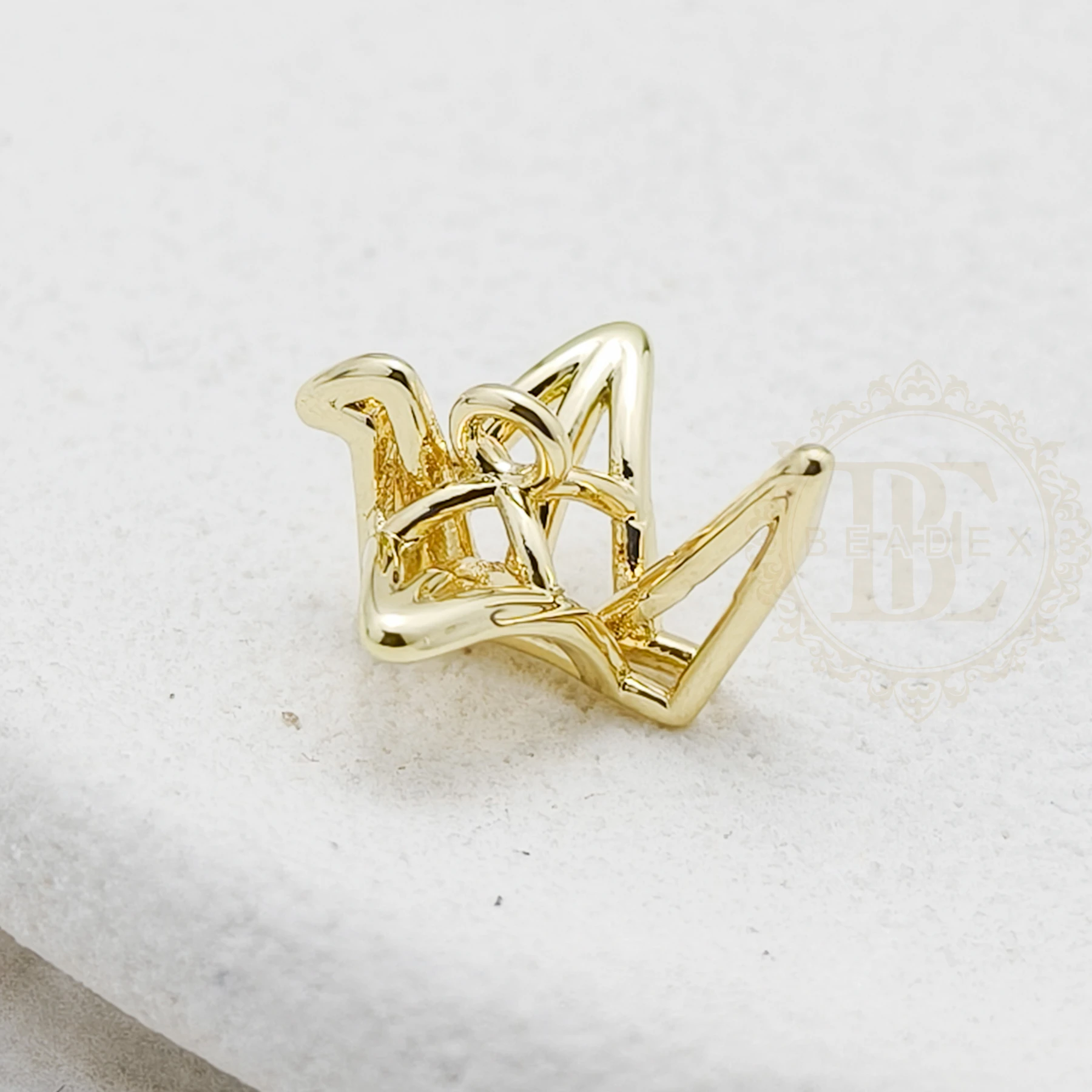 DIY Supply-One Piece Premium Plated Casted Brass Charm - Bird 11.5x12mm (4928C-7)