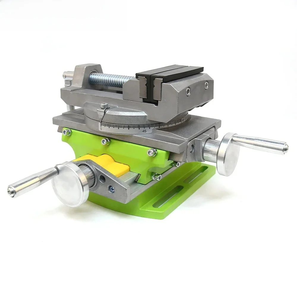 ALLSOME 2-in-1 frezen boren precisie bankschroef draaibare basistafel aluminium samengestelde werktafel - afbeelding 2
