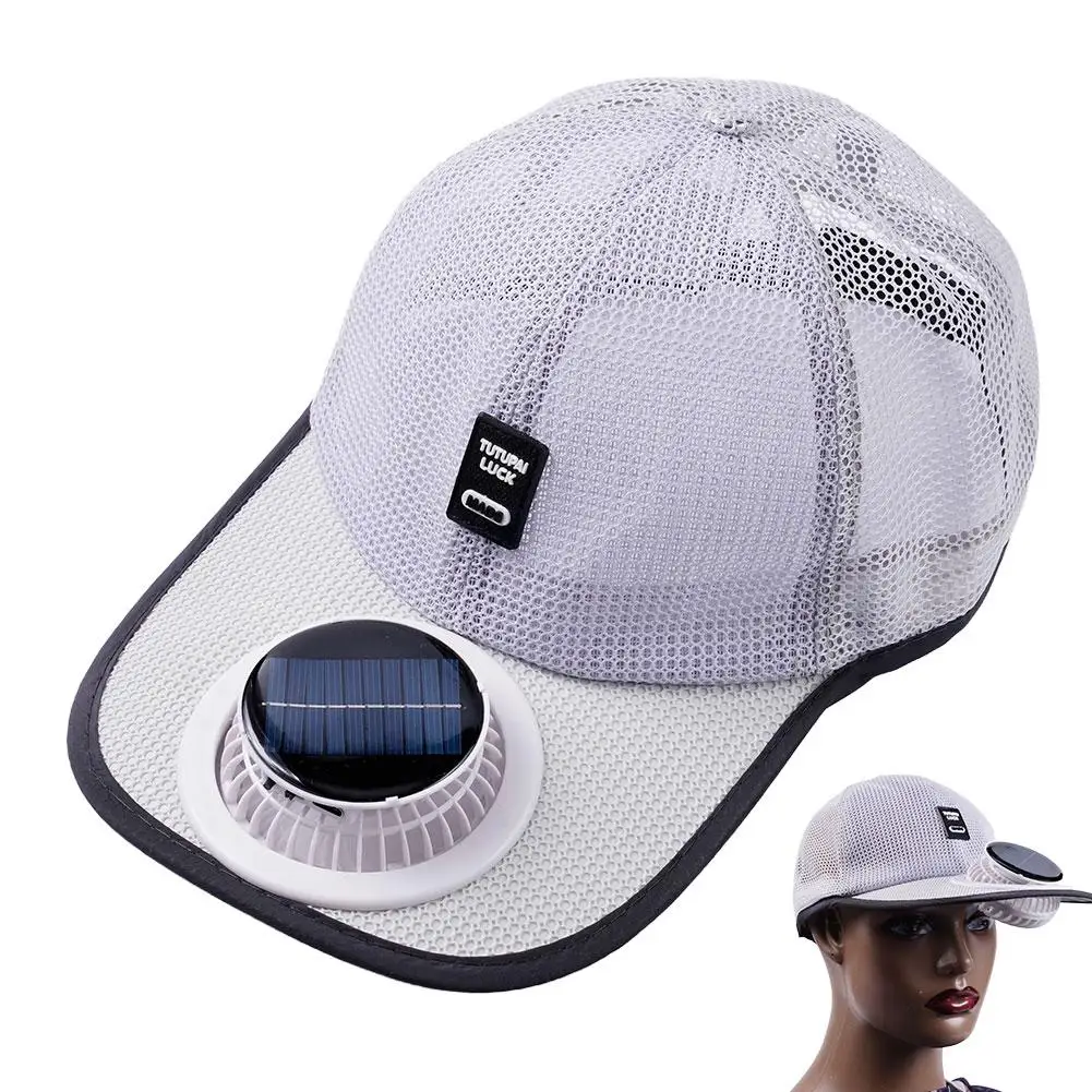 Atmungsaktiver Sonnenhut mit Solar-Ventilator, Sonnenschutz-Baseballkappe mit Solar-Ventilator, USB-Ladeventilator, Outdoor-Sonnenhüte, Sonnenschutz-Kappen – Detail 6