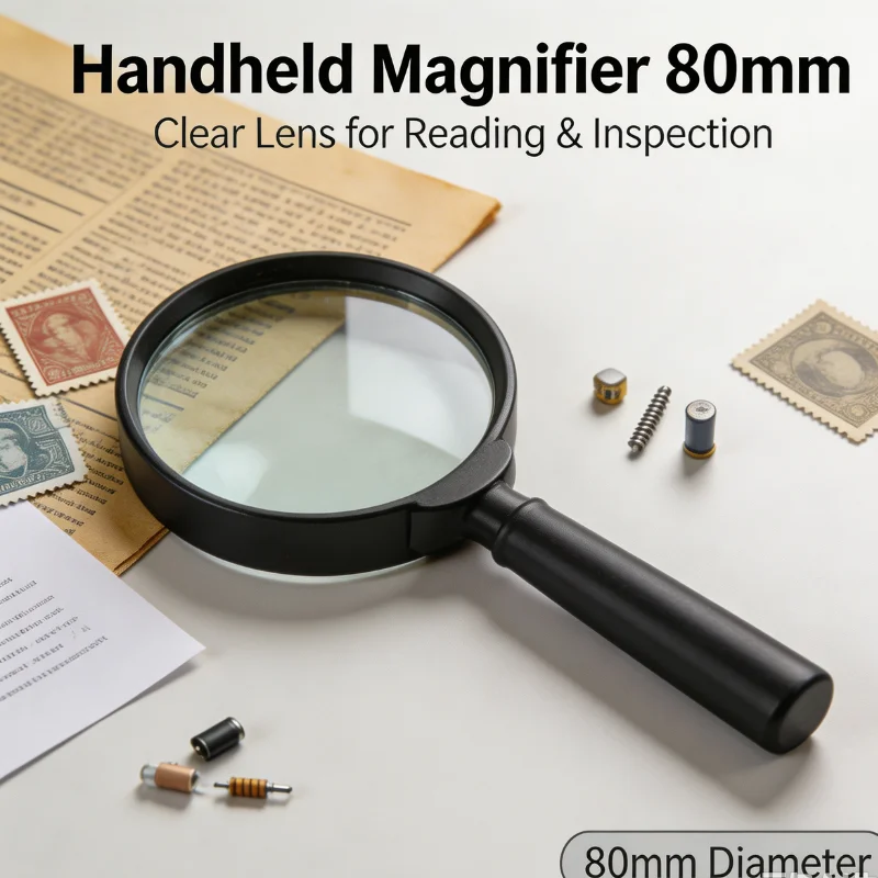 80mm Portable Magnifier for Electronics Repair Reading and Precision Work