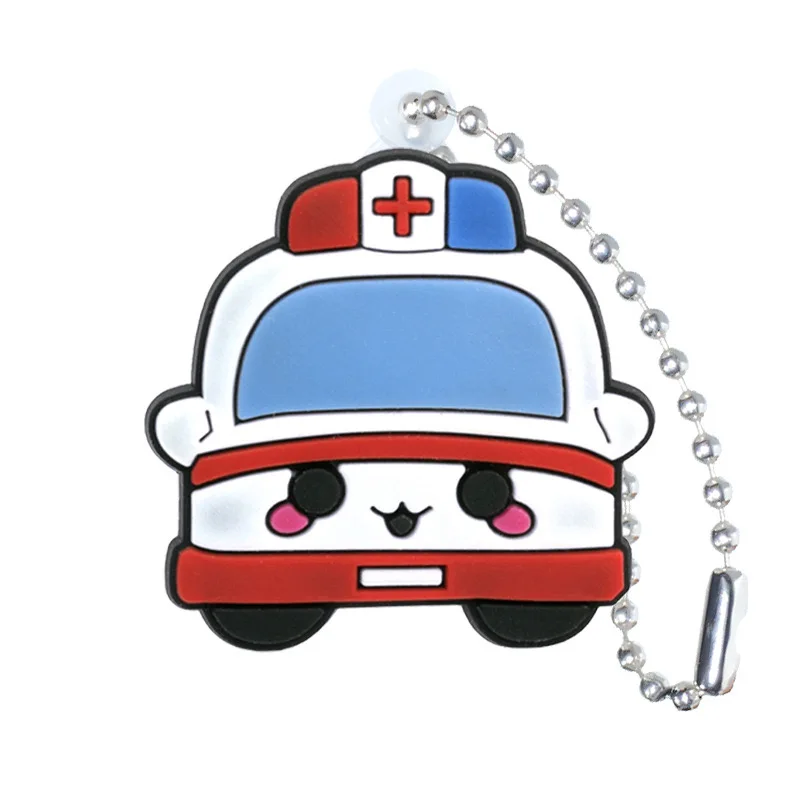 20Pieces Medical Nurse stethoscope Love Keychain Cartoon PVC Soft Rubber Keychain Car Keychain Bag Pendant Accessories