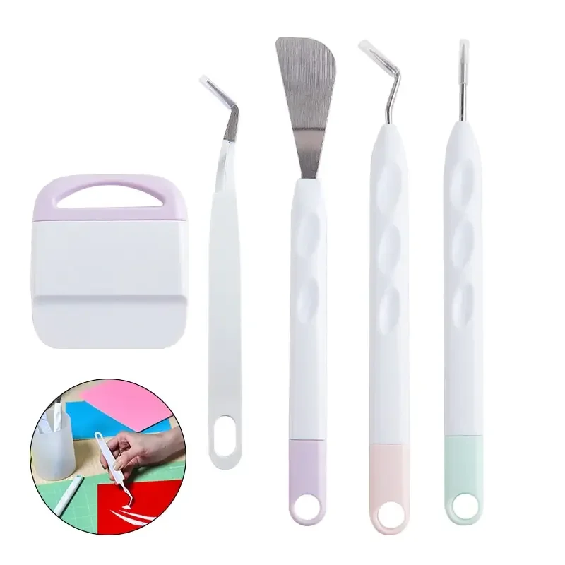 1Pc 6 Stijlen 2023 Vinyl Wieden Gereedschap Wieden Gereedschap Voor Vinyl Met Haak Weeder Piep Tool Vinyl Starter Tool Kit Voor Cricut Joy - afbeelding 2
