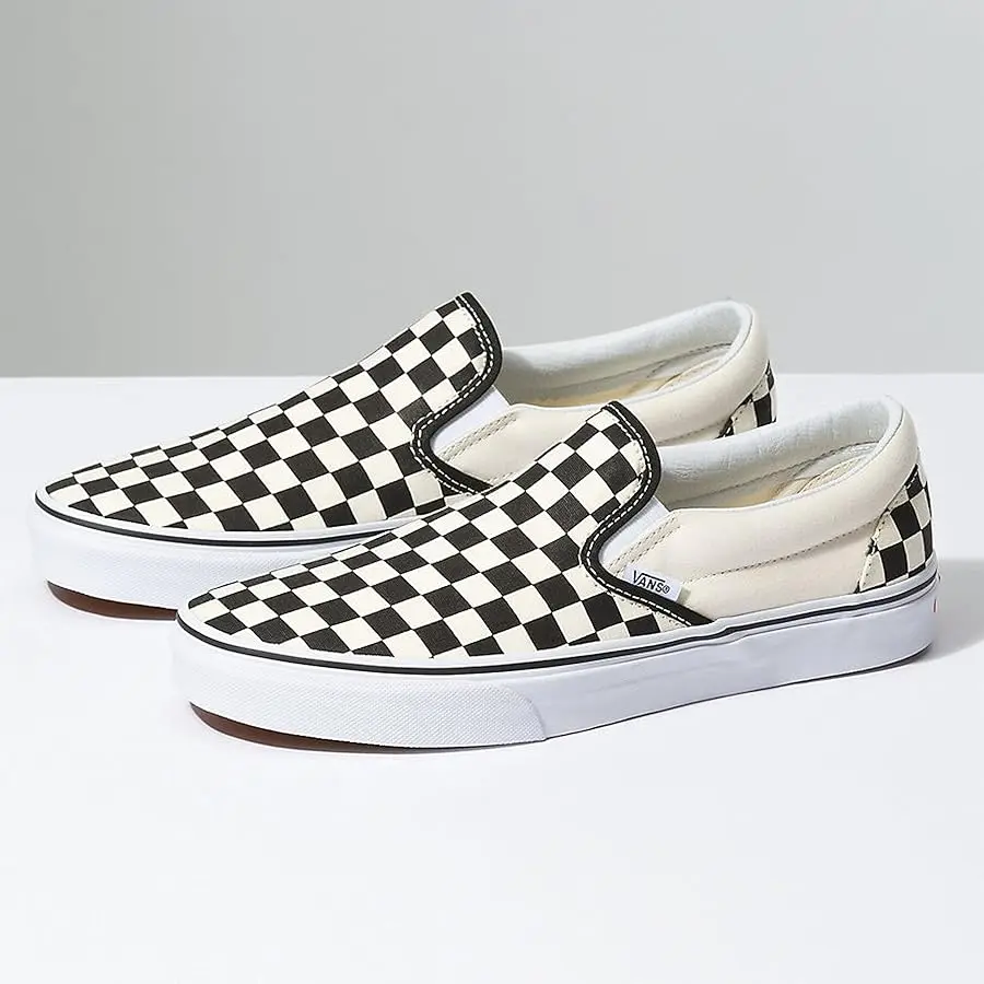 Vans Checkerboard Slip-On White Black