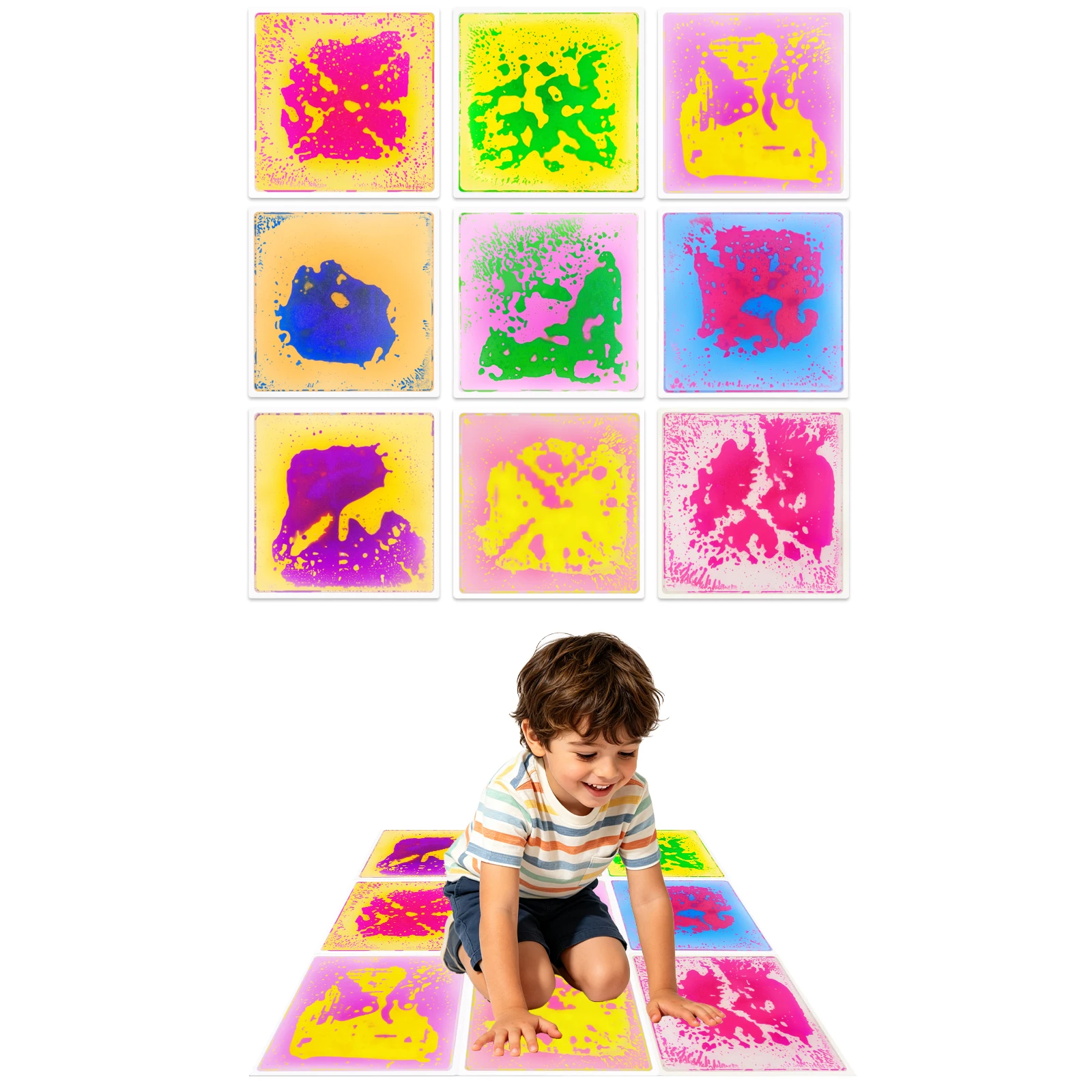 Kids Sensory Walking Pads Portable Sensory Path Autism Floor Mat Tactile Stimulating Pad For Therapy Center