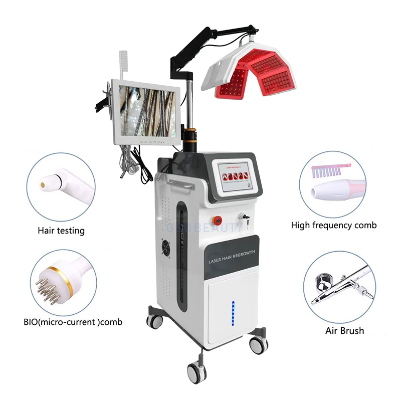 Diode Laser Hair Regrowth With Diodes 650nm PDT red light therapy machine for hair loss treatment  regrowth scalp care