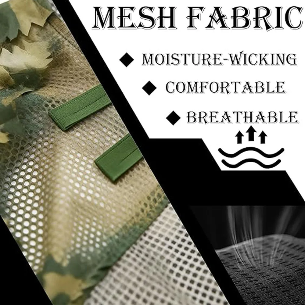 Cape Style Ghillie Suit Camo Leafy Jacket Woodland Camouflage Hunting Clothing 3D Camouflage for Hunting Photography Airsoft view 3