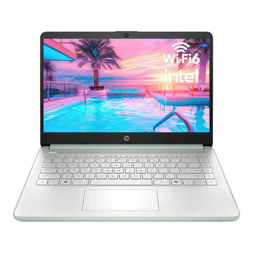 

Бизнес-ноутбук HP 14 дюймов HD, процессор Intel N150, 16 ГБ ОЗУ, 128 ГБ UFS, графика Intel, Wi-Fi 6, Windows 11, дом, Willow Green