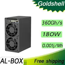 

Buy 3 get 2 free New Goldshell AL Box Asic Miner 360G 180W Alephium Miner Crypto Mining with PSU