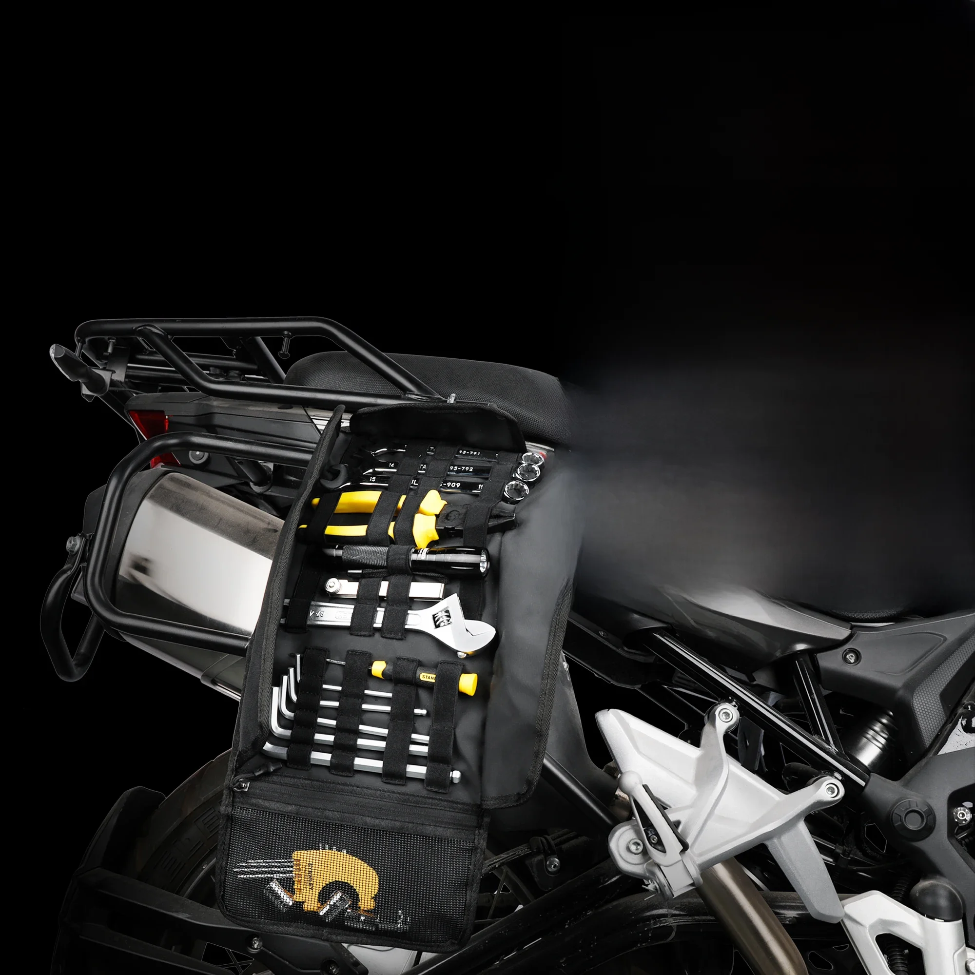 Rhinowalk – sac à outils pour moto, boîte à outils en rouleau, sac de selle, Kit de réparation Portable, pochette de rangement, sac à outils latéral universel de grande capacité