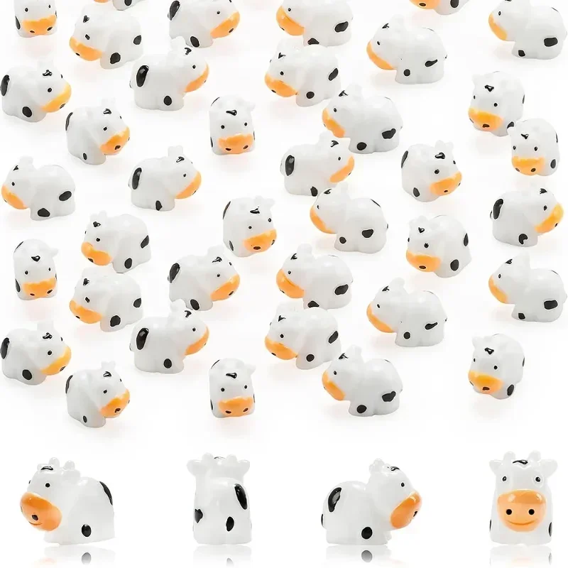 10/20 pièces Mini Figurines de vache Mini résine vache Miniature animaux Figurines fée jardin Miniature mousse paysage bricolage artisanat