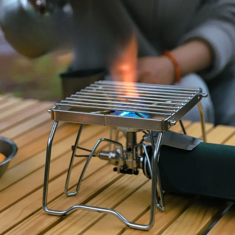 Support de poêle d'extérieur en acier inoxydable, Portable et pliable, Mini support de Barbecue, support de Pot, support de plateau de cuisson