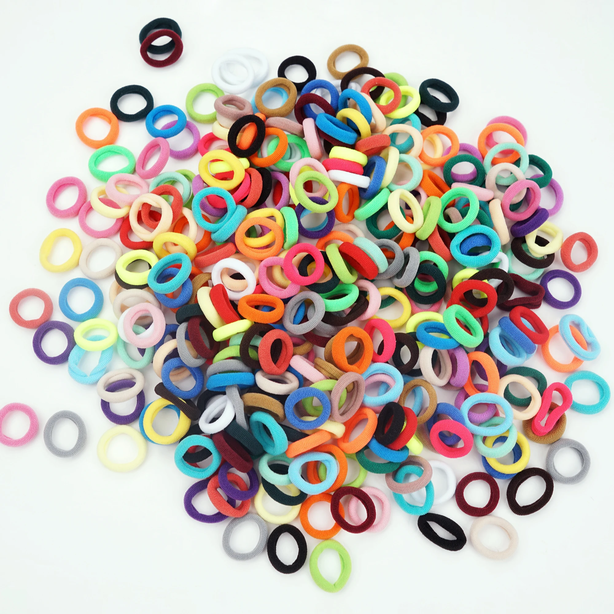 

300pcs Kids Elastic Hair Bands Girls Sweets Scrunchie Rubber Band for Children Hair Ties Clips Headband Baby Hair Accessories