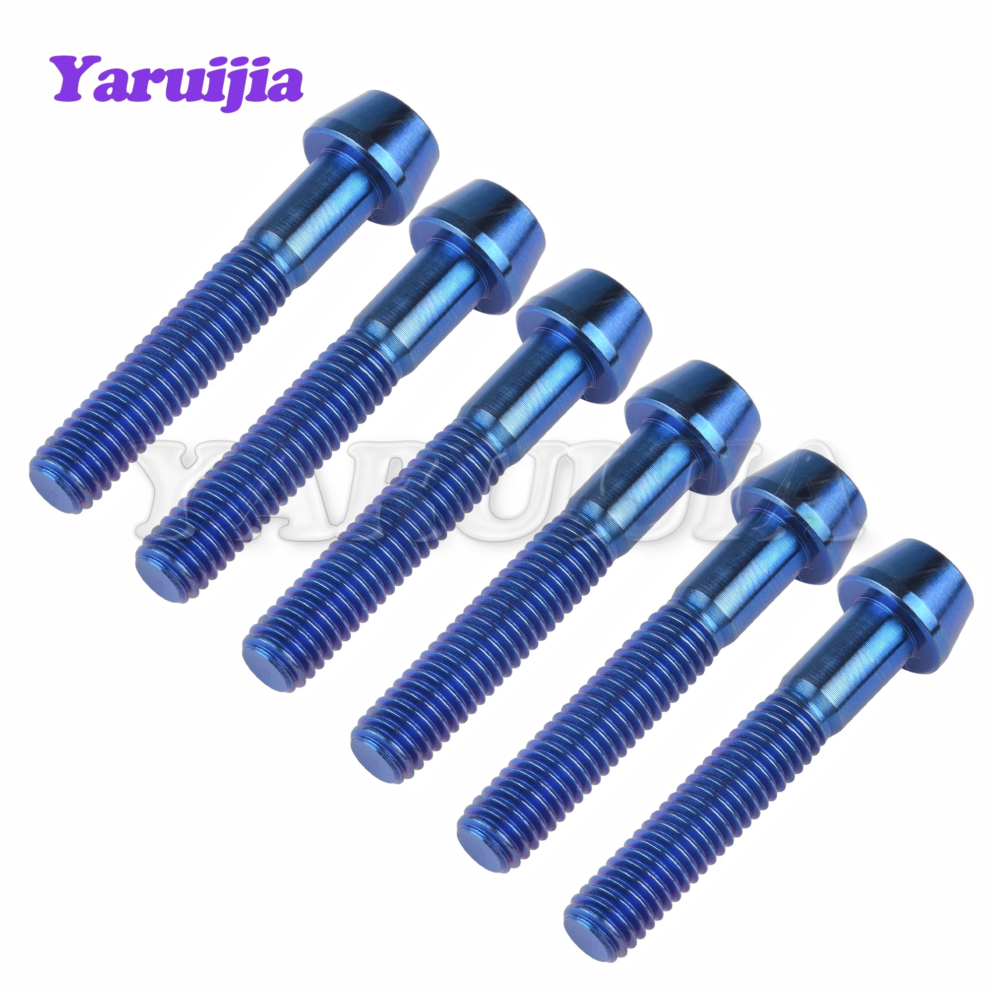 Titanium Ti M5/M6/M8x9/10/15/16/18/20/25/30/35~65mm Allen Key Taper Head Bolt Screw for Bicycle Stem Seatpost Bicycle Parts GR5