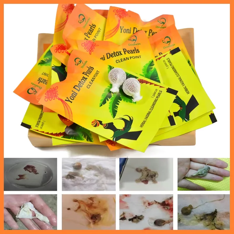 6Pcs Yoni Goddess Pearls Chinese Medicine Vaginal Care Detox Tampons for Leucorrhea Fibroids Gynecological Diseases Cleansing