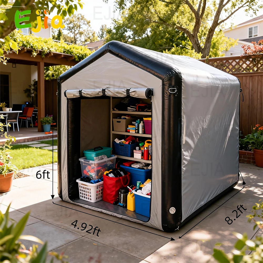 Custom PVC Heavy-Duty Inflatable Shelter Storage shed Motorcycle Storage Shelter Shed Tent For   Motorcycle, Bicycle & Household
