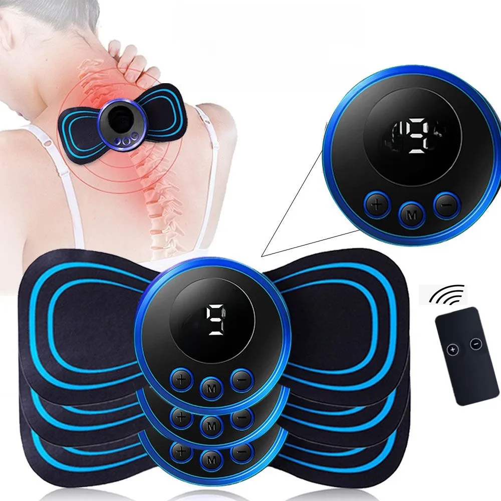 Masseur électrique de cou à impulsion, 8 Modes, 19 vitesses, outil de soulagement de la douleur musculaire du dos cervical, épaule, jambe, corps, Mini coussin de Massage relaxant