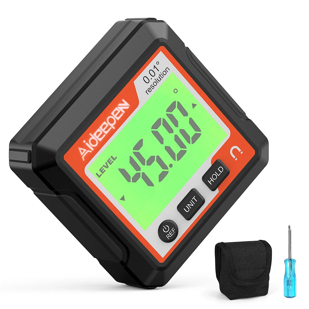 Digital Level Box Protractor Angle Finder 90 Degree Digital Protractor Angle Measure Inclinometer with Magnetic Based Backlight