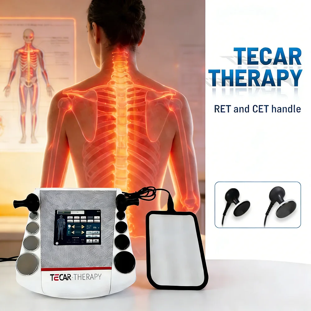

448KHZ TECAR Physical Therapy System Indiba RET CET RF Machine Weight Loss Cellulite Removal Sports Rehabilitation Device