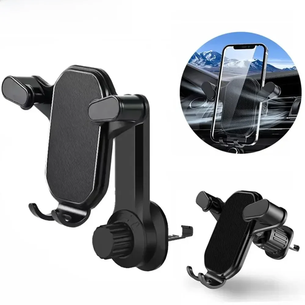 Nouveau Support de téléphone de voiture par gravité pour grille d'aération, Extension de verrouillage, Support GPS Anti-chute, Support de téléphone portable automatique