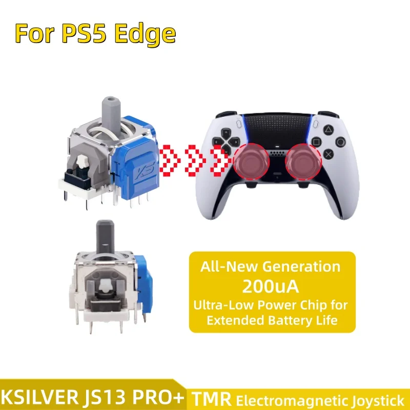 

2pcs TMR Electromagnetic Joystick for PS5 edge Controller Thumbstick No-Drift Upgrade Replacement Kit Gamepad 3D Analog Sensor