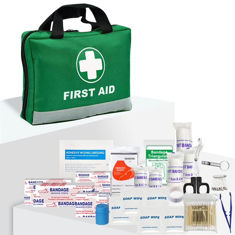 207Pcs Emergency Survival First Aid Kit, Portable Gear for Car, Travel, Hiking, Camping, Sports and Office Use7