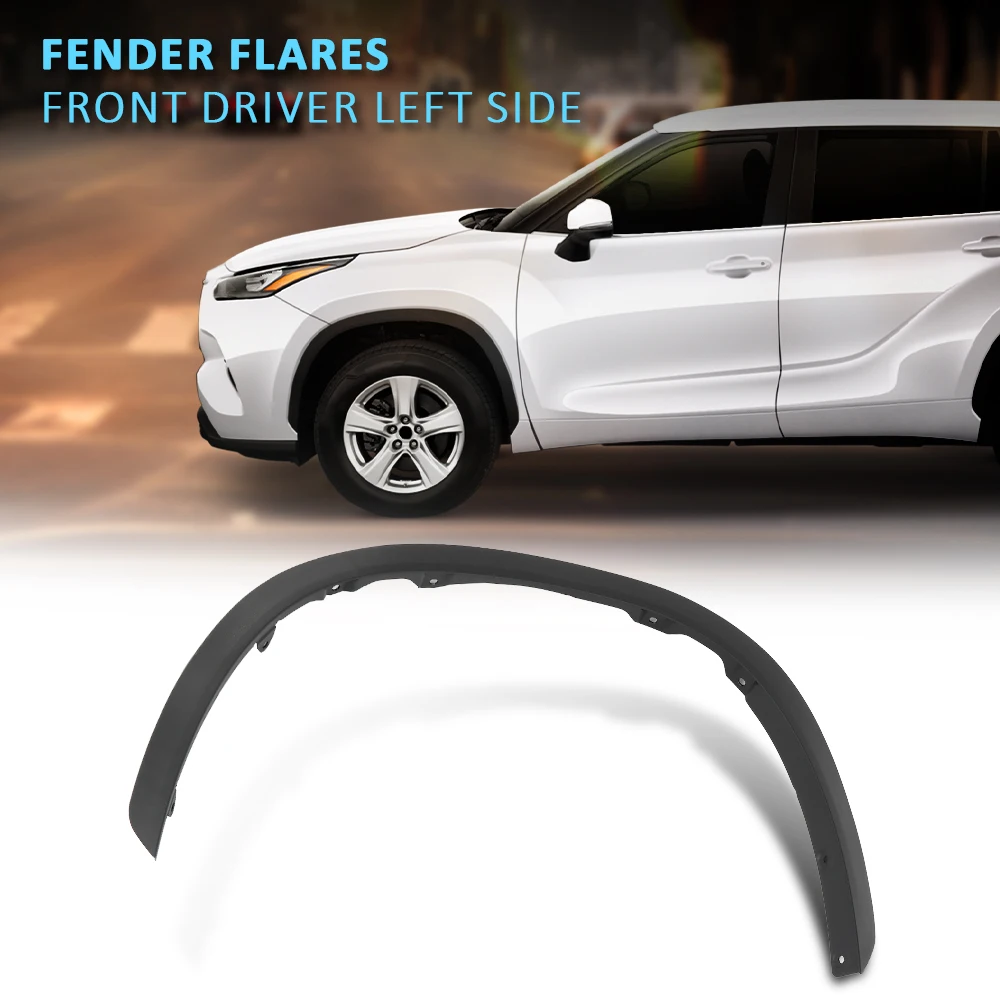 

Car Front Driver Wheel Arch Trim Direct Left Side Replacement Fit for Highlander 2020 2021 2022 750860E040 Pp Plastic Strong