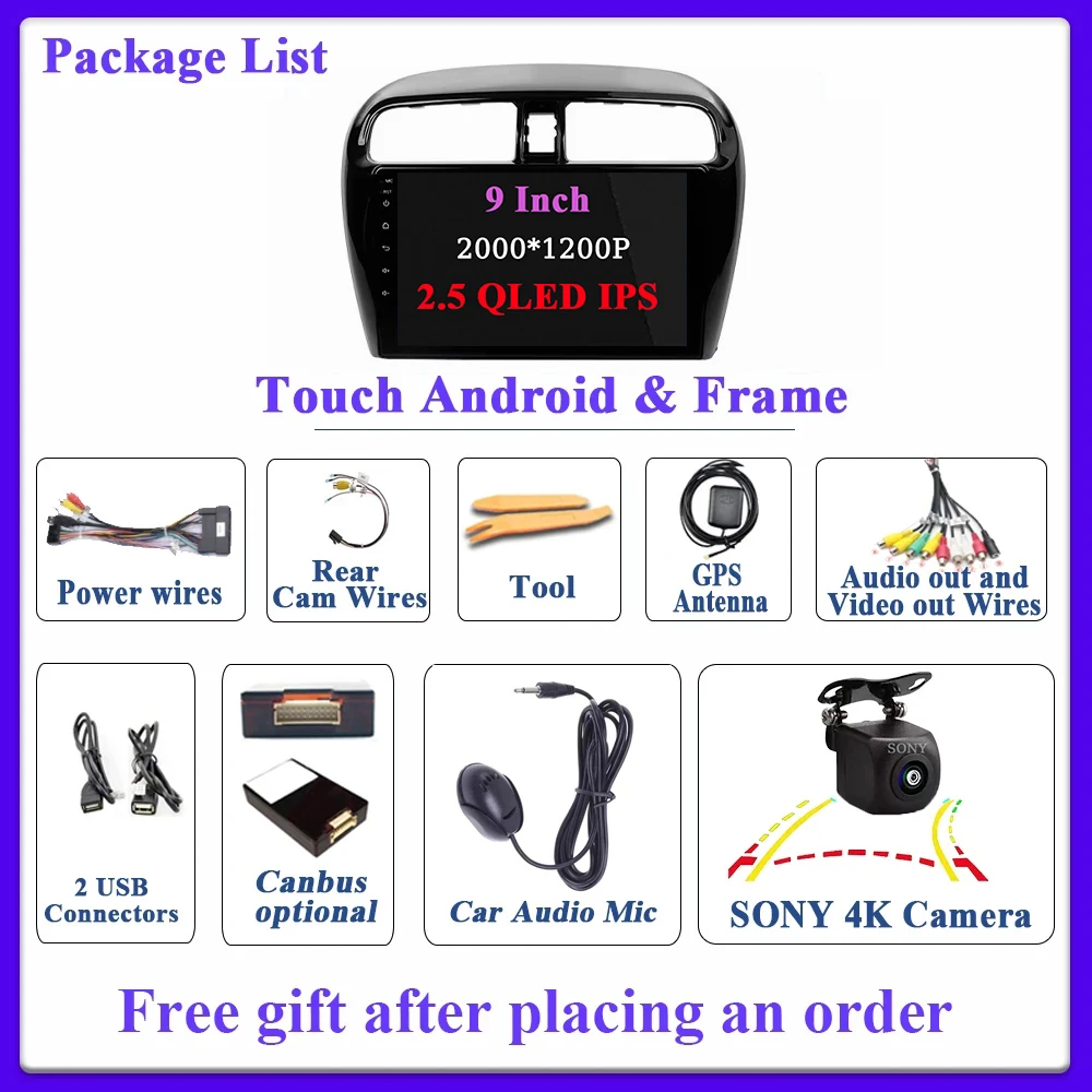 راديو سيارة أندرويد 15 لميتسوبيشي ميراج أتراج 2012-2018 سبيس ستار 2014 نظام تحديد المواقع والملاحة ستيريو الوسائط المتعددة