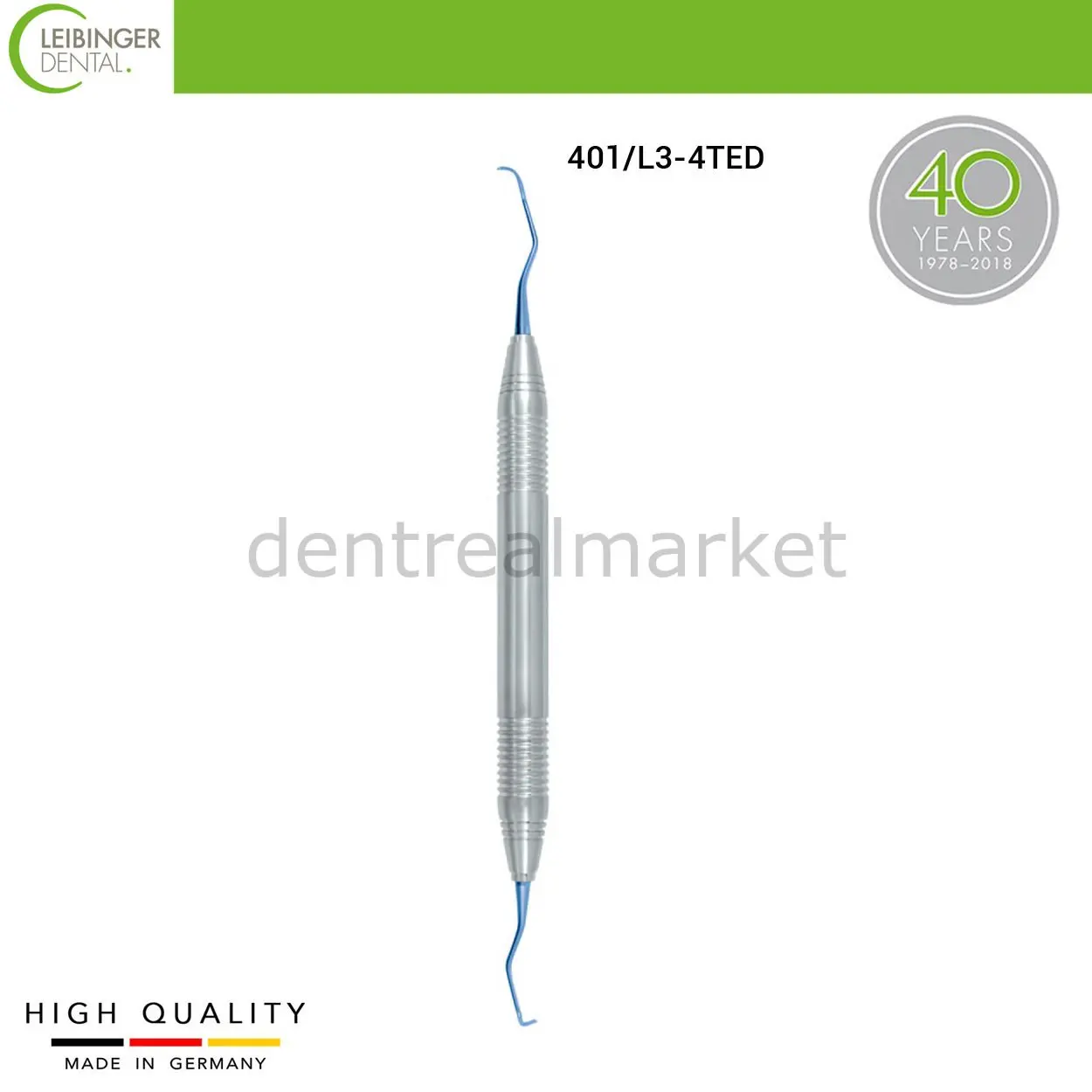 Titanium Curette L3-4T-ED - Implant Removal Curette