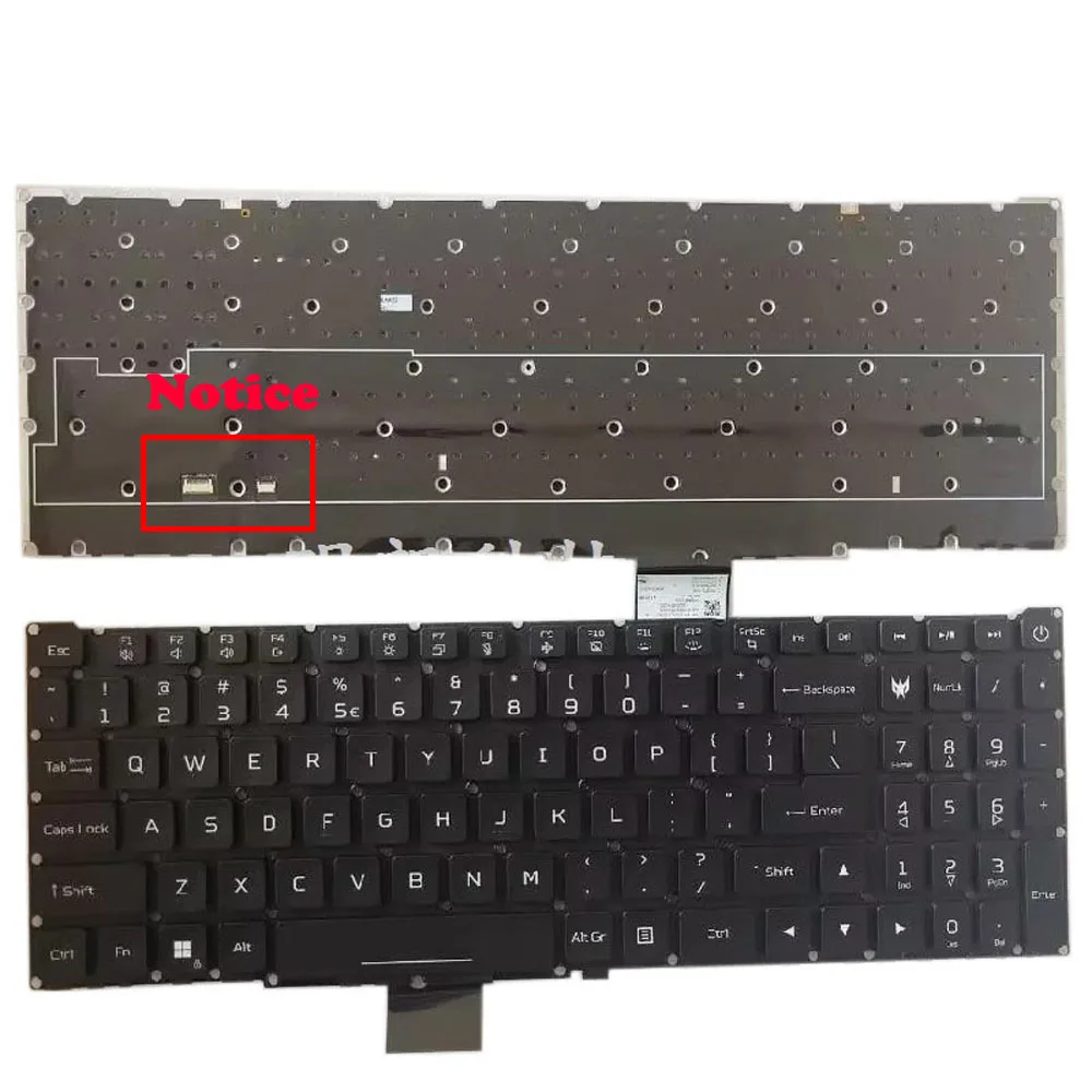 Laptop LED PER KEY RGB Backlit Keyboard For ACER For Predator PH16-71 NKI15131WD LG05P_P20B3L ACM21H8/3U4 English US New