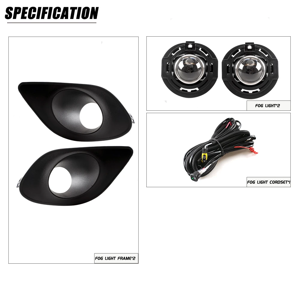 Front Bumper Fog Lamp Upgrade FOR Dodge Charger SRT 392 2015 2016 2017 2018 Version Additional Foglight Set Switch + Wiring